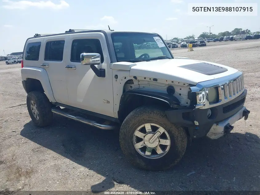2008 Hummer H3 Suv Luxury VIN: 5GTEN13E988107915 Lot: 45525428