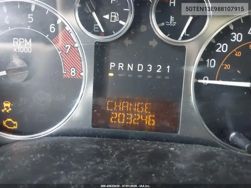 2008 Hummer H3 Suv Luxury VIN: 5GTEN13E988107915 Lot: 45525428