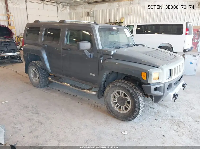 2008 Hummer H3 Suv VIN: 5GTEN13E088170174 Lot: 45547413