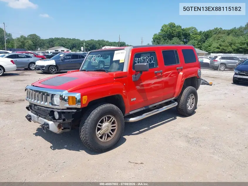 2008 Hummer H3 Suv VIN: 5GTEN13EX88115182 Lot: 45557802