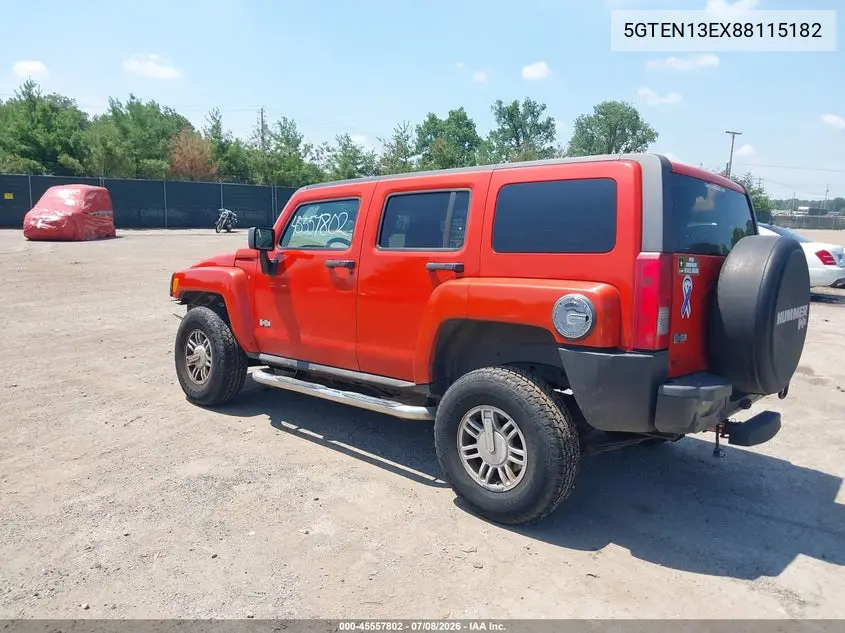 2008 Hummer H3 Suv VIN: 5GTEN13EX88115182 Lot: 45557802