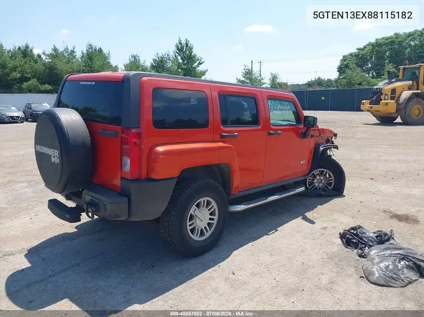 2008 Hummer H3 Suv VIN: 5GTEN13EX88115182 Lot: 45557802