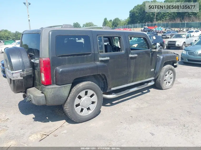 2008 Hummer H3 Suv H3X VIN: 5GTEN13E588135677 Lot: 45611251