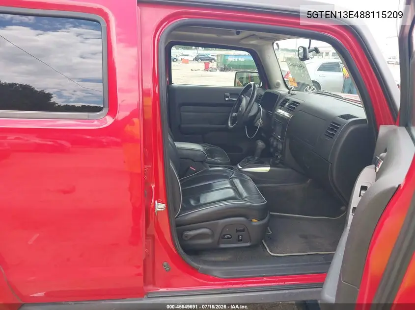 2008 Hummer H3 Suv Luxury VIN: 5GTEN13E488115209 Lot: 45649691