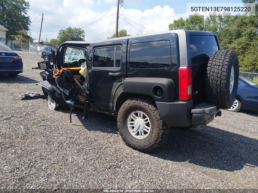2009 Hummer H3 Suv VIN: 5GTEN13E798125220 Lot: 45554179