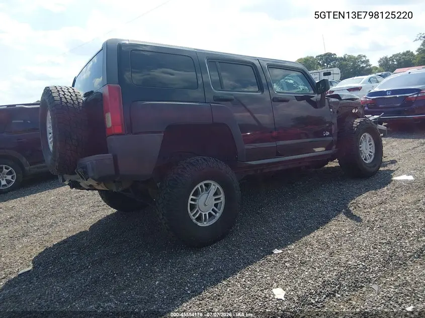 2009 Hummer H3 Suv VIN: 5GTEN13E798125220 Lot: 45554179