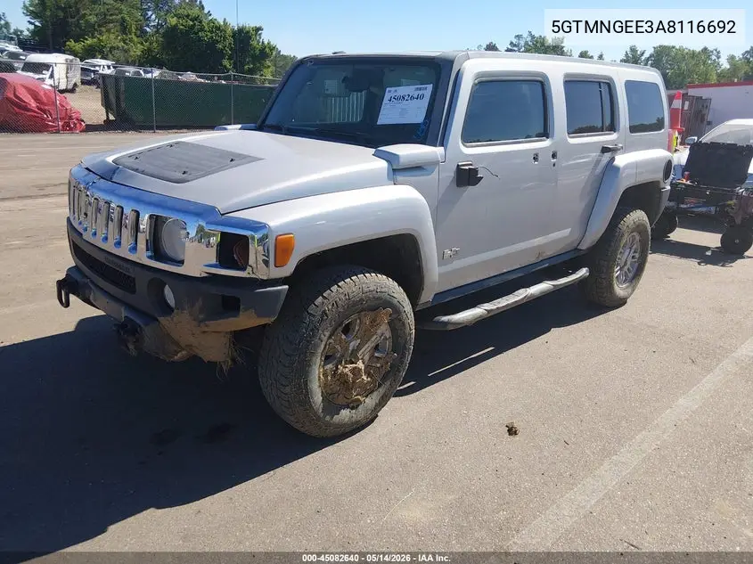 2010 Hummer H3 Suv VIN: 5GTMNGEE3A8116692 Lot: 45082640
