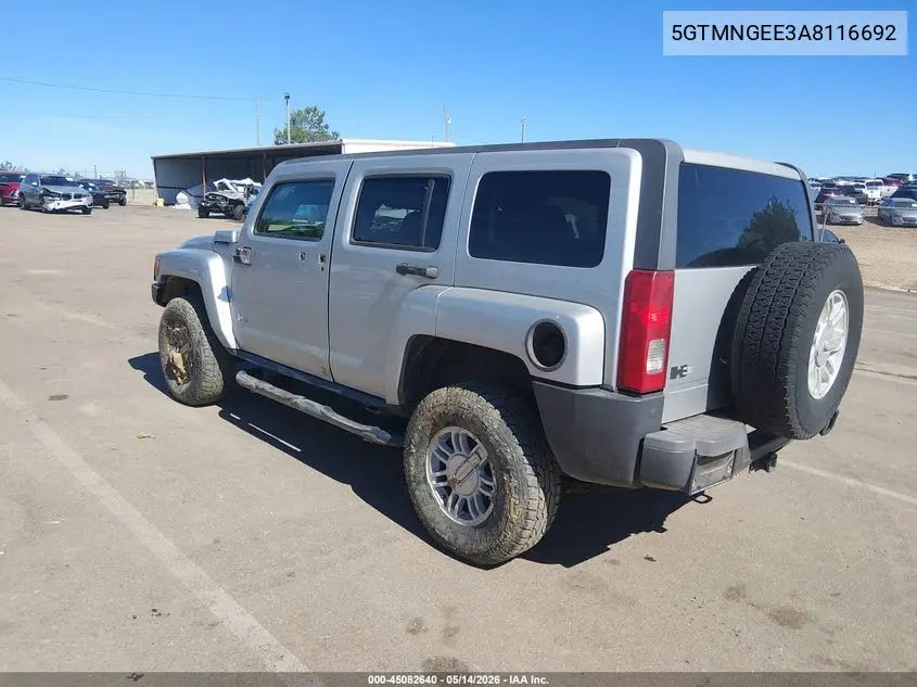 2010 Hummer H3 Suv VIN: 5GTMNGEE3A8116692 Lot: 45082640