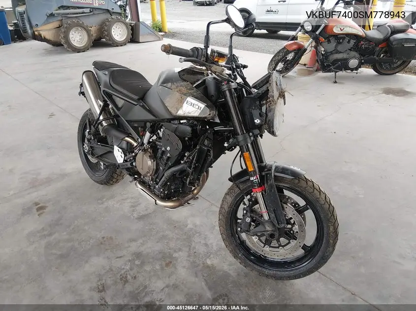 2025 Husqvarna Svartpilen/Vitpilen 801 VIN: VBKUF7400SM778943 Lot: 45126647