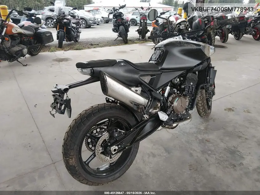 2025 Husqvarna Svartpilen/Vitpilen 801 VIN: VBKUF7400SM778943 Lot: 45126647