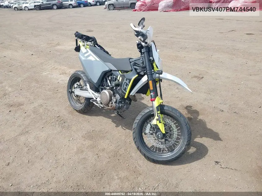 2023 Husqvarna Supermoto 701 VIN: VBKUSV407PM744540 Lot: 44889762