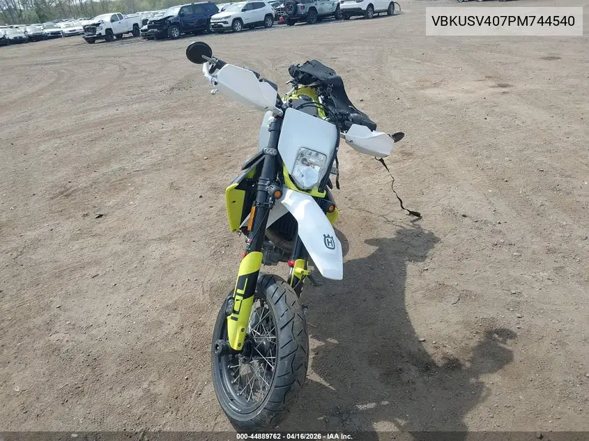 2023 Husqvarna Supermoto 701 VIN: VBKUSV407PM744540 Lot: 44889762