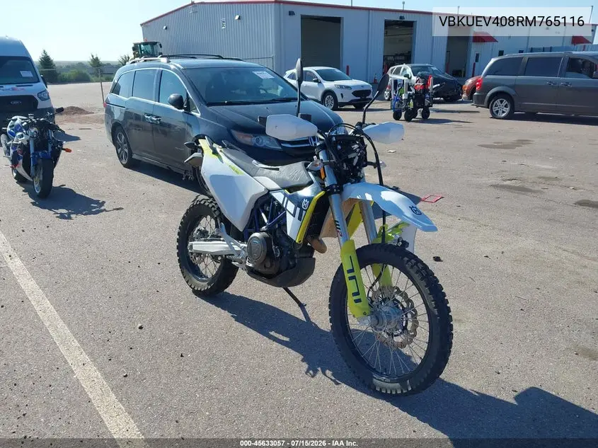 2024 Husqvarna 701 Enduro VIN: VBKUEV408RM765116 Lot: 45633057