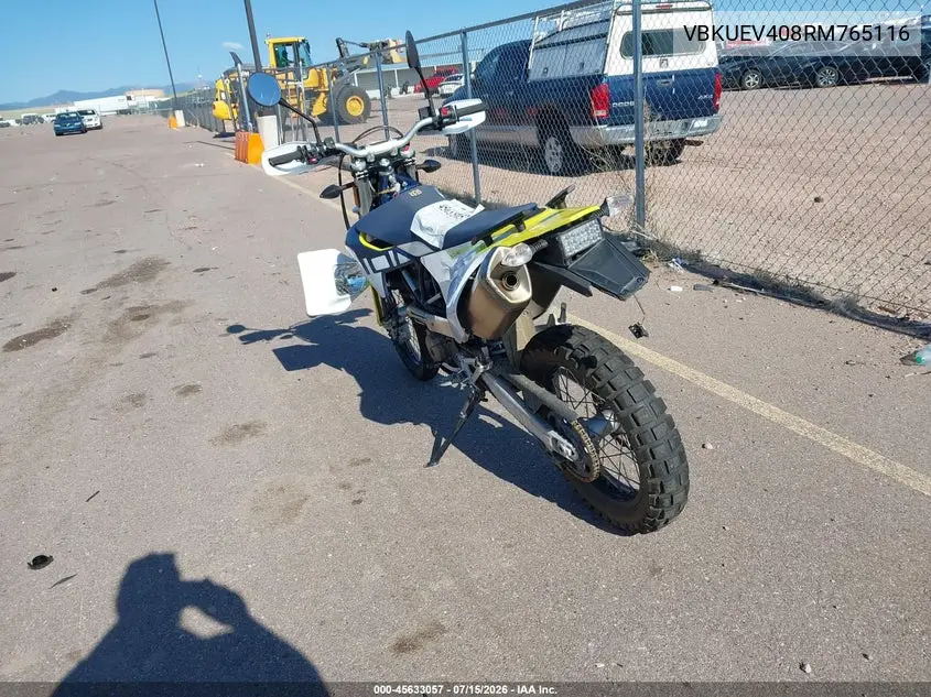 2024 Husqvarna 701 Enduro VIN: VBKUEV408RM765116 Lot: 45633057