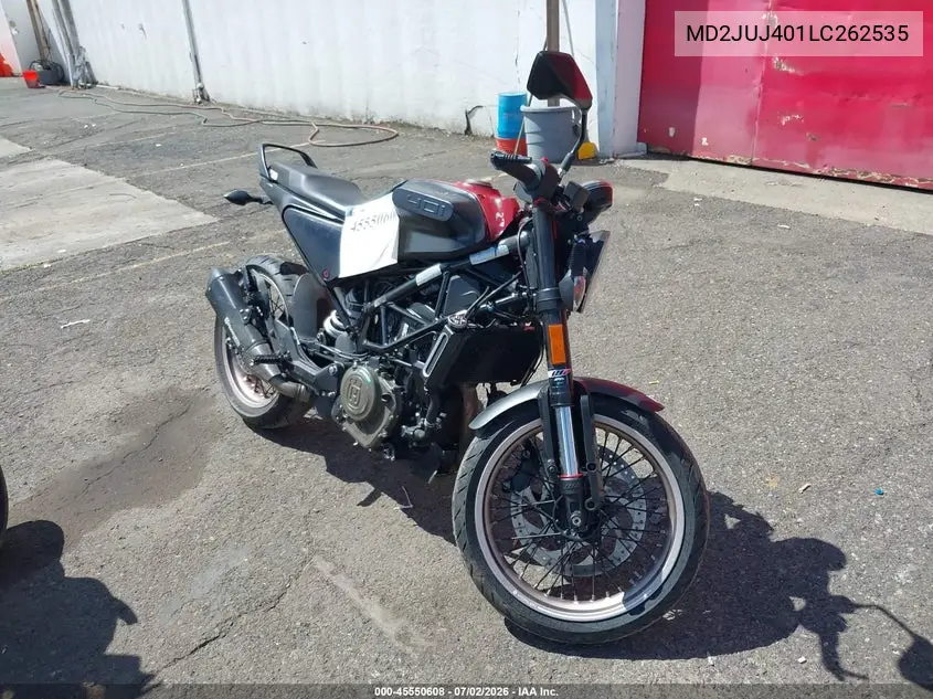 2020 Husqvarna Vitpilen 401/Svartpilen 401 VIN: MD2JUJ401LC262535 Lot: 45550608