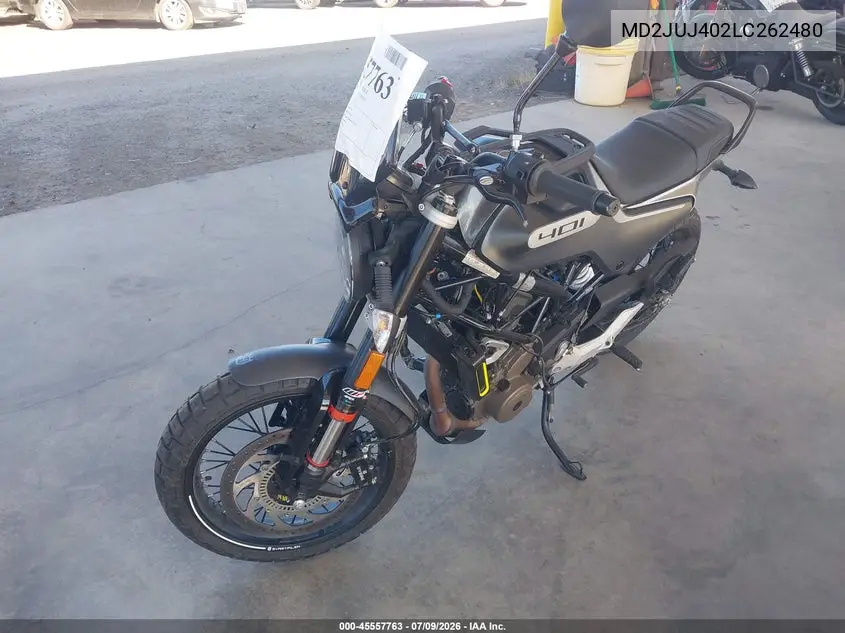 2020 Husqvarna Vitpilen 401/Svartpilen 401 VIN: MD2JUJ402LC262480 Lot: 45557763