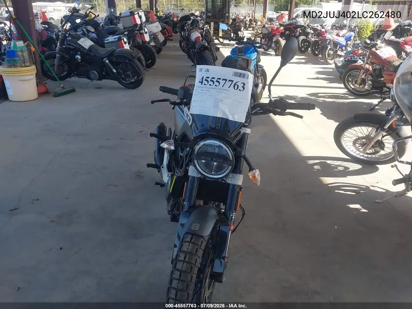 2020 Husqvarna Vitpilen 401/Svartpilen 401 VIN: MD2JUJ402LC262480 Lot: 45557763