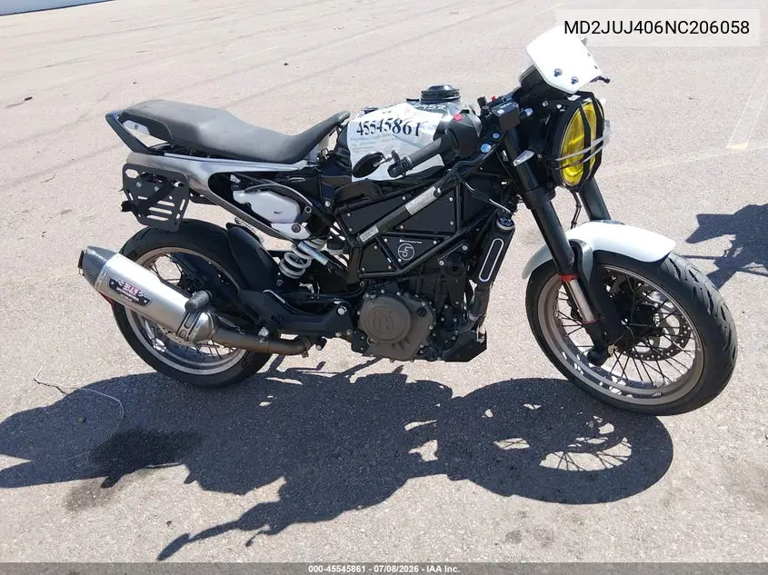 2022 Husqvarna Vitpilen 401/Svartpilen 401 VIN: MD2JUJ406NC206058 Lot: 45545861