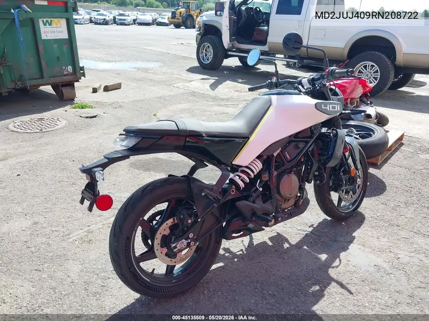 2024 Husqvarna Vitpilen 401/Svartpilen 401 VIN: MD2JUJ409RN208722 Lot: 45135509