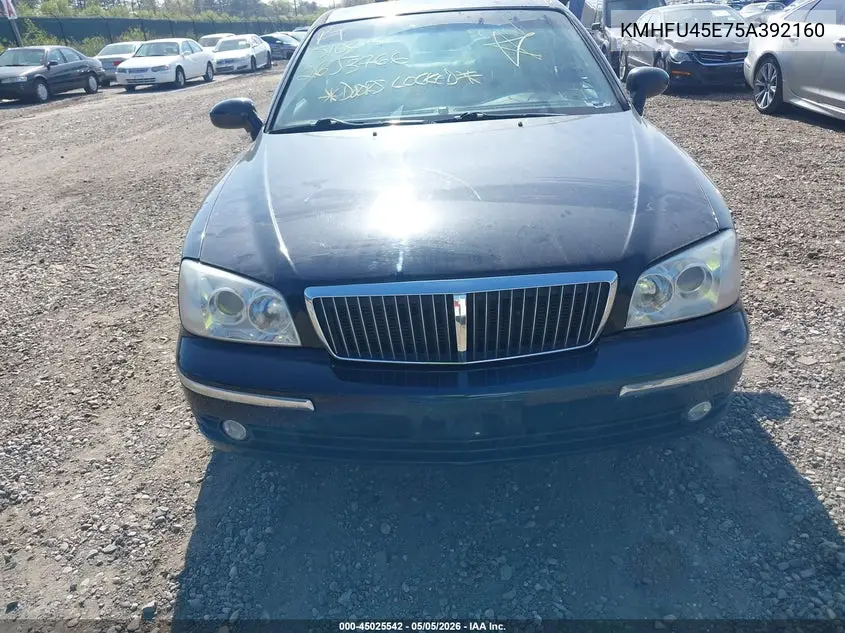 2005 Hyundai Xg350 L VIN: KMHFU45E75A392160 Lot: 45025542