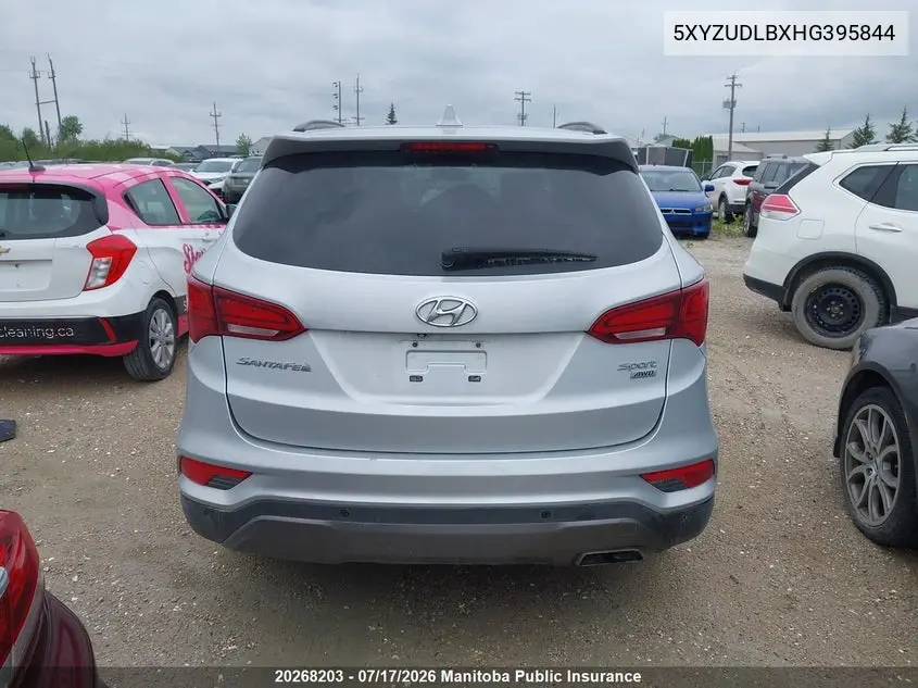 2017 Hyundai Santa Fe Sport VIN: 5XYZUDLBXHG395844 Lot: 20268203