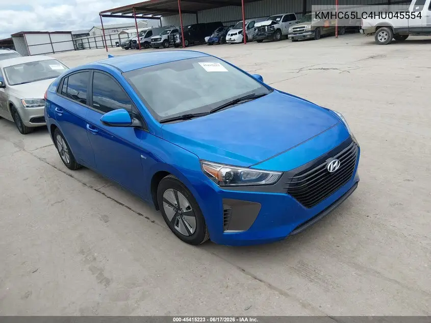 2017 Hyundai Ioniq Hybrid Blue VIN: KMHC65LC4HU045554 Lot: 45415223