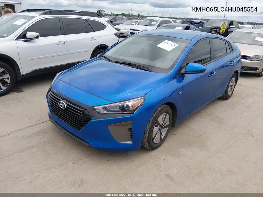 2017 Hyundai Ioniq Hybrid Blue VIN: KMHC65LC4HU045554 Lot: 45415223