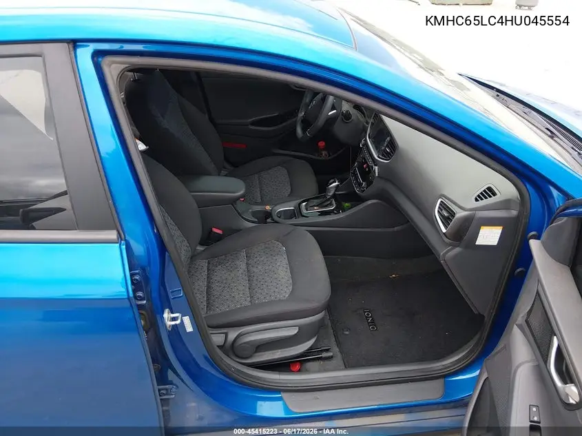 2017 Hyundai Ioniq Hybrid Blue VIN: KMHC65LC4HU045554 Lot: 45415223