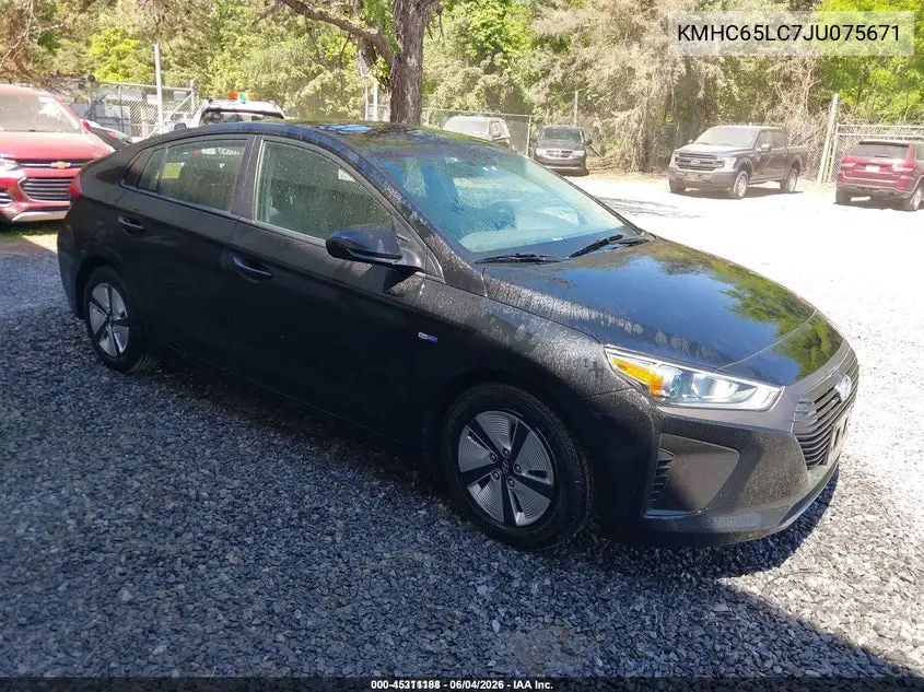 2018 Hyundai Ioniq Hybrid Blue VIN: KMHC65LC7JU075671 Lot: 45311188