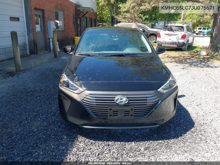 2018 Hyundai Ioniq Hybrid Blue VIN: KMHC65LC7JU075671 Lot: 45311188