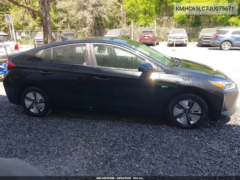 2018 Hyundai Ioniq Hybrid Blue VIN: KMHC65LC7JU075671 Lot: 45311188
