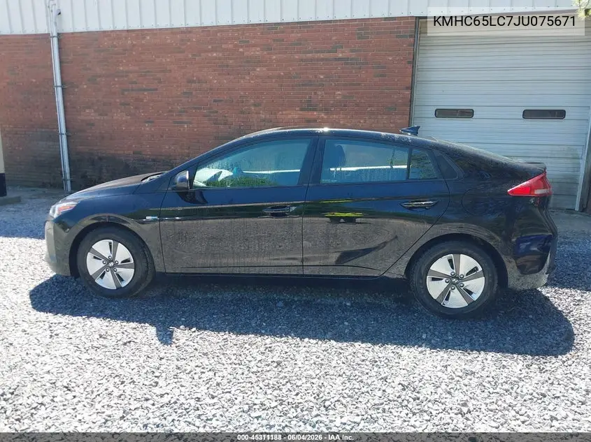 2018 Hyundai Ioniq Hybrid Blue VIN: KMHC65LC7JU075671 Lot: 45311188