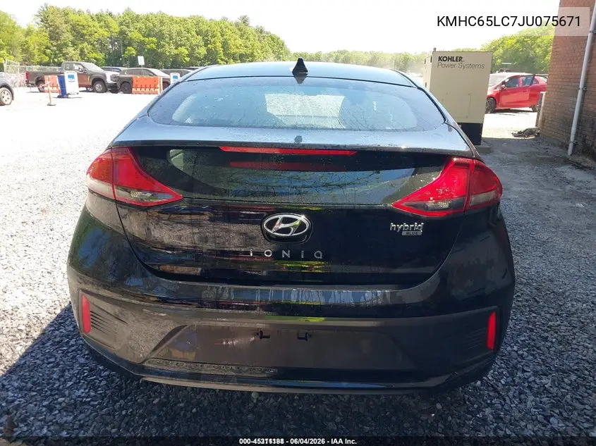 2018 Hyundai Ioniq Hybrid Blue VIN: KMHC65LC7JU075671 Lot: 45311188