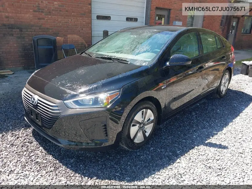 2018 Hyundai Ioniq Hybrid Blue VIN: KMHC65LC7JU075671 Lot: 45311188