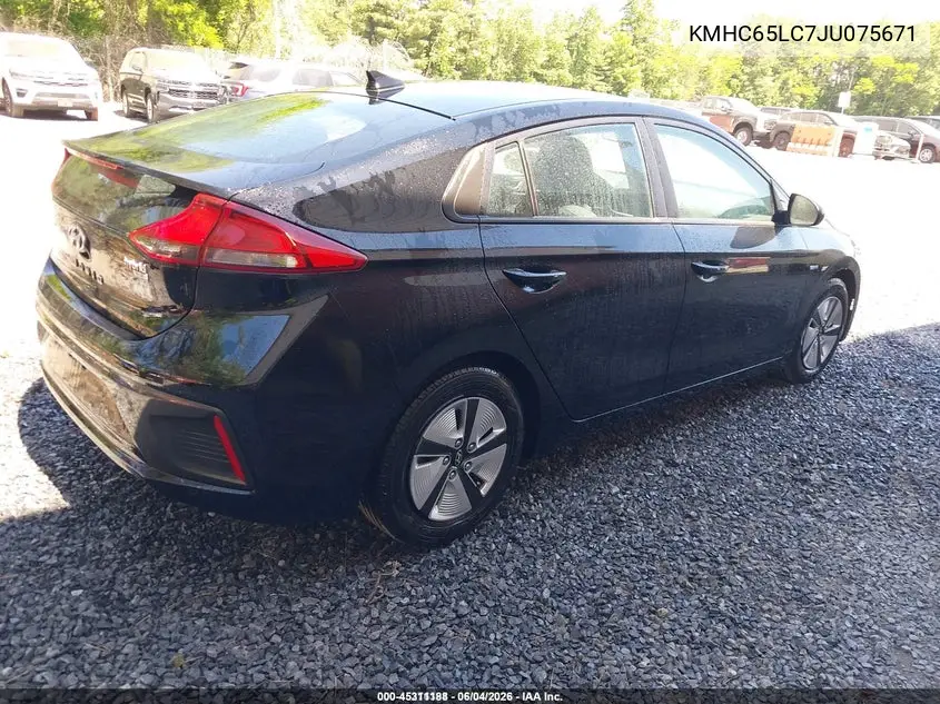 2018 Hyundai Ioniq Hybrid Blue VIN: KMHC65LC7JU075671 Lot: 45311188