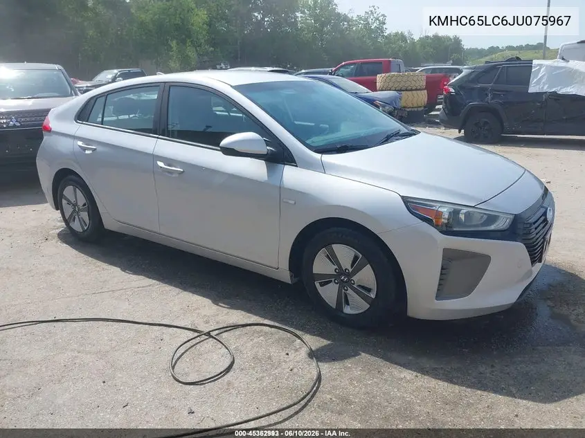 2018 Hyundai Ioniq Hybrid Blue VIN: KMHC65LC6JU075967 Lot: 45362993