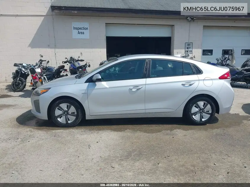 2018 Hyundai Ioniq Hybrid Blue VIN: KMHC65LC6JU075967 Lot: 45362993
