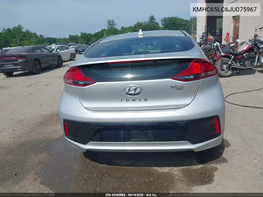 2018 Hyundai Ioniq Hybrid Blue VIN: KMHC65LC6JU075967 Lot: 45362993