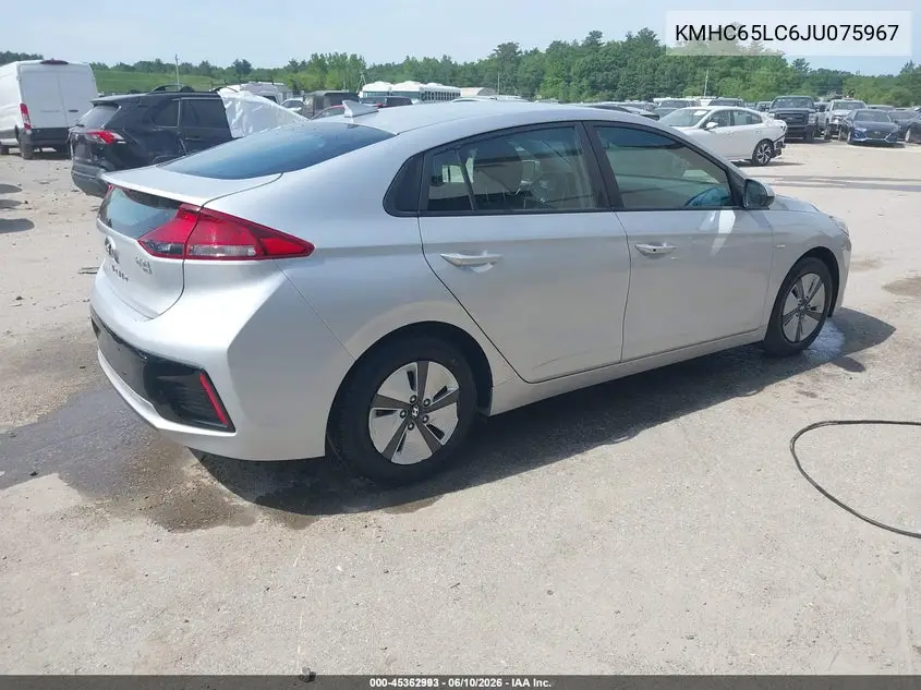 2018 Hyundai Ioniq Hybrid Blue VIN: KMHC65LC6JU075967 Lot: 45362993