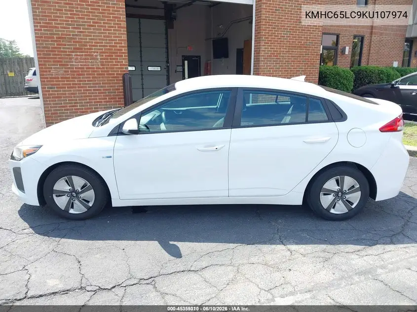2019 Hyundai Ioniq Hybrid Blue VIN: KMHC65LC9KU107974 Lot: 45359310