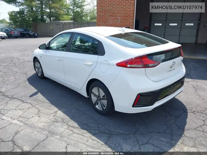 2019 Hyundai Ioniq Hybrid Blue VIN: KMHC65LC9KU107974 Lot: 45359310