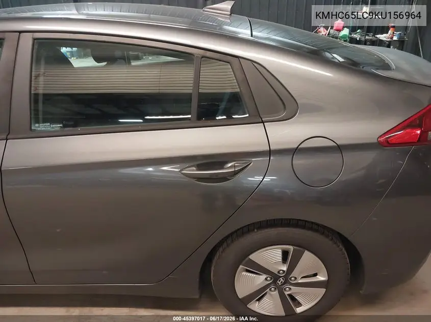 2019 Hyundai Ioniq Hybrid Blue VIN: KMHC65LC9KU156964 Lot: 45397017