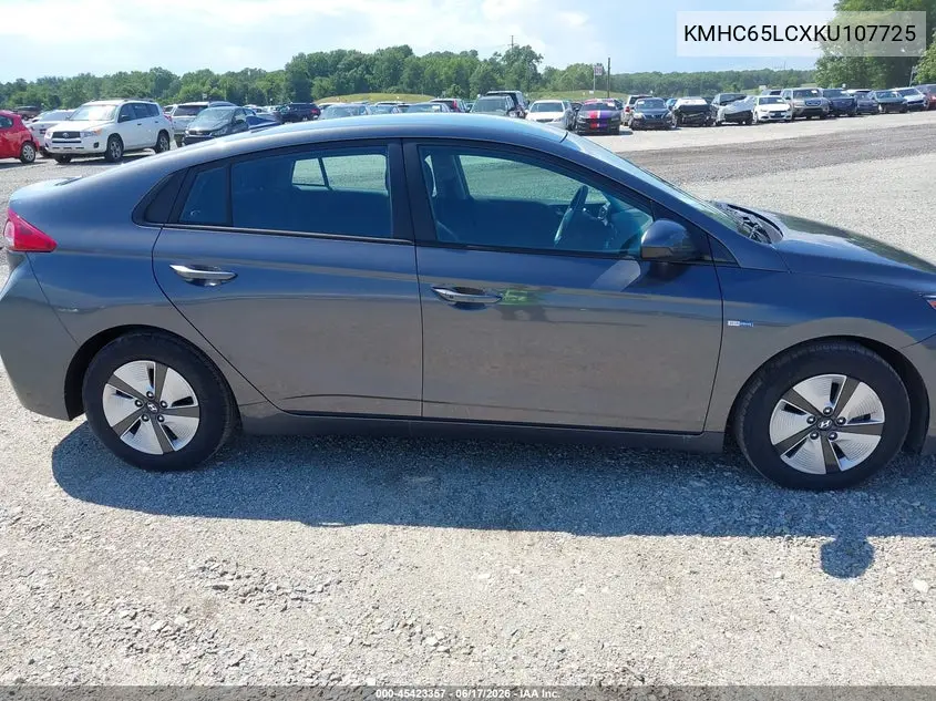 2019 Hyundai Ioniq Hybrid Blue VIN: KMHC65LCXKU107725 Lot: 45423357
