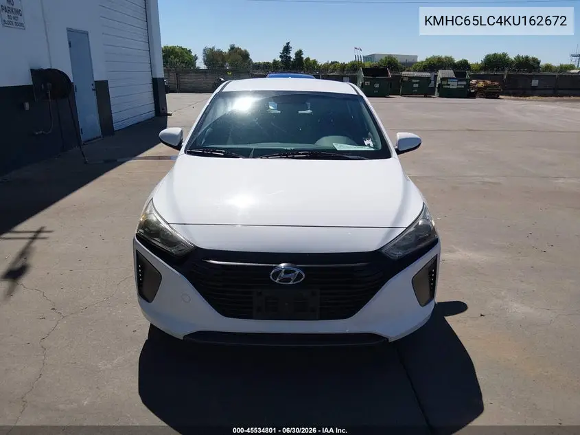 2019 Hyundai Ioniq Hybrid Blue VIN: KMHC65LC4KU162672 Lot: 45534801