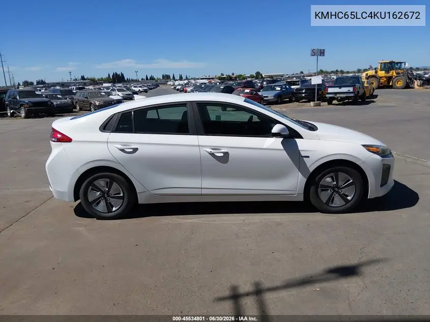 2019 Hyundai Ioniq Hybrid Blue VIN: KMHC65LC4KU162672 Lot: 45534801