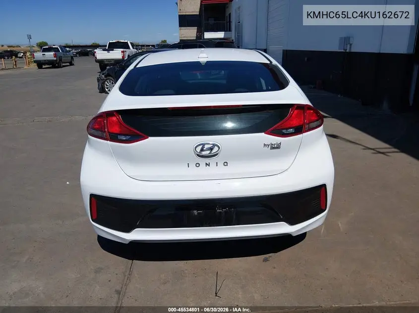 2019 Hyundai Ioniq Hybrid Blue VIN: KMHC65LC4KU162672 Lot: 45534801