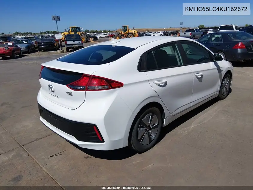 2019 Hyundai Ioniq Hybrid Blue VIN: KMHC65LC4KU162672 Lot: 45534801