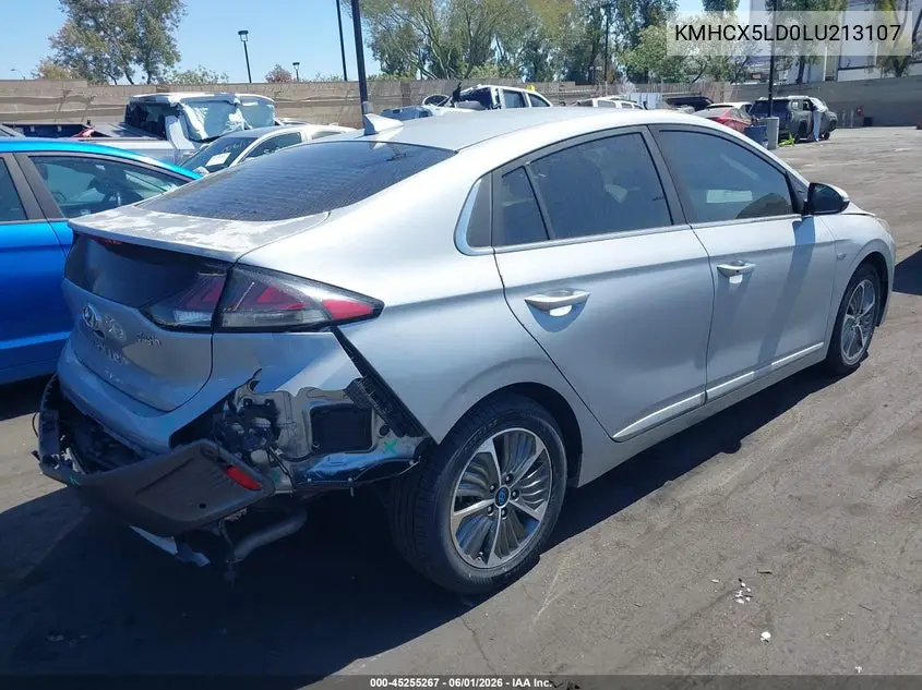 2020 Hyundai Ioniq Plug-In Hybrid Limited VIN: KMHCX5LD0LU213107 Lot: 45255267