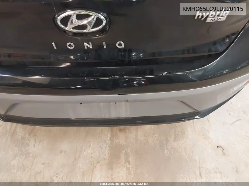 2020 Hyundai Ioniq Hybrid Blue VIN: KMHC65LC9LU220115 Lot: 45396838