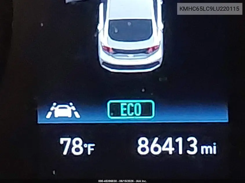 2020 Hyundai Ioniq Hybrid Blue VIN: KMHC65LC9LU220115 Lot: 45396838